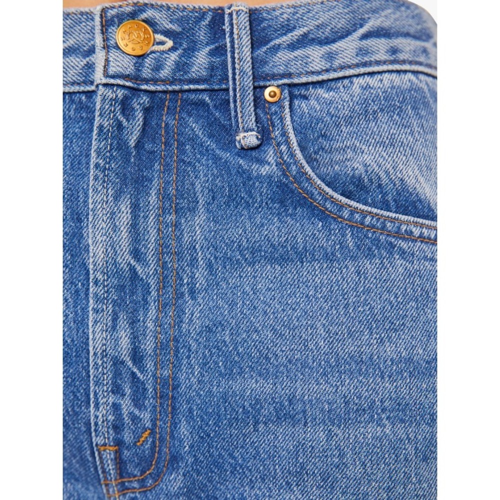 NWT Mother The Lemon Twist Sneak Jeans Wide Leg Denim Rolling In The Dough 30 - Picture 5 of 16